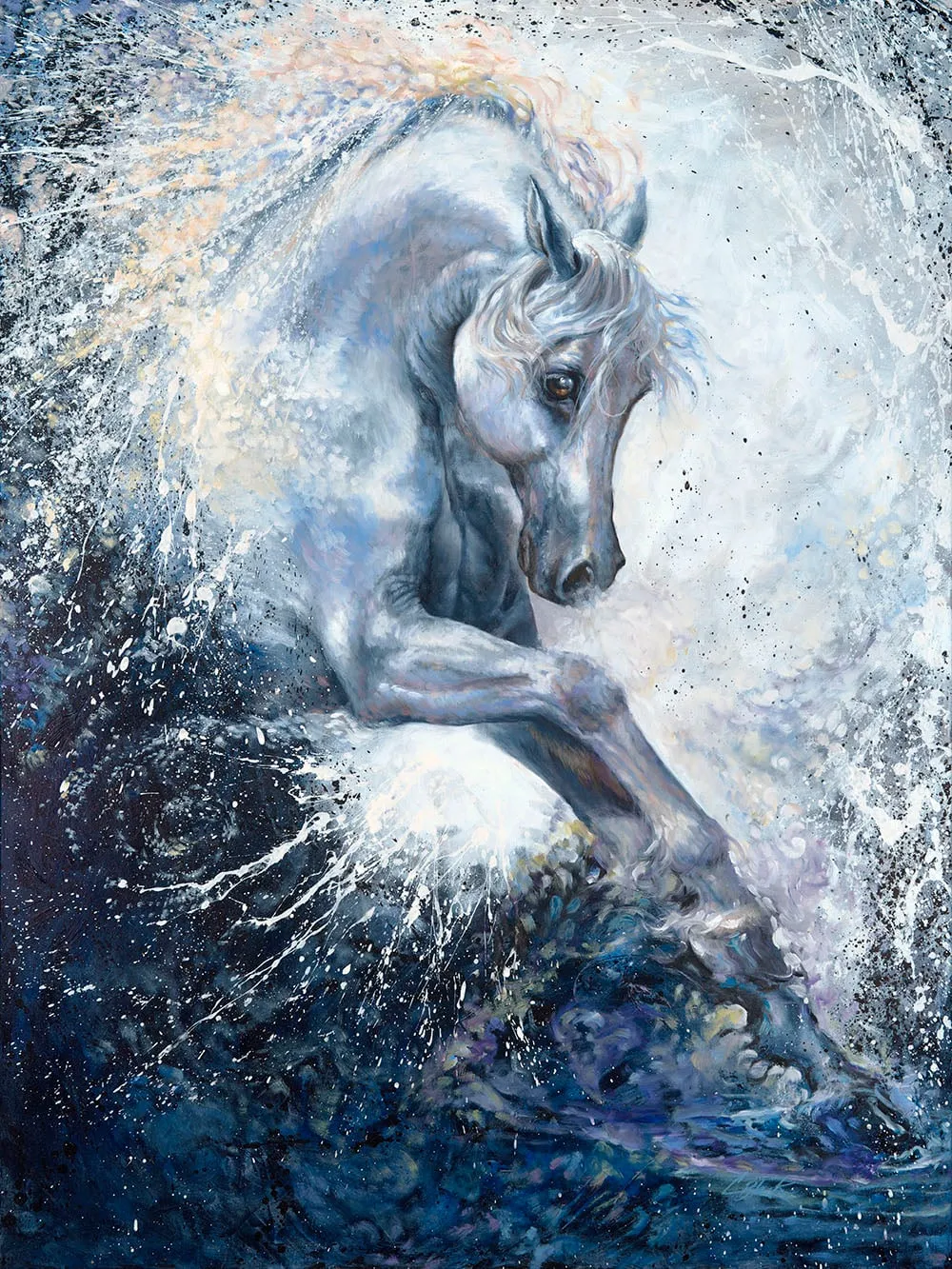 Hu, oil painting by Colleen Black