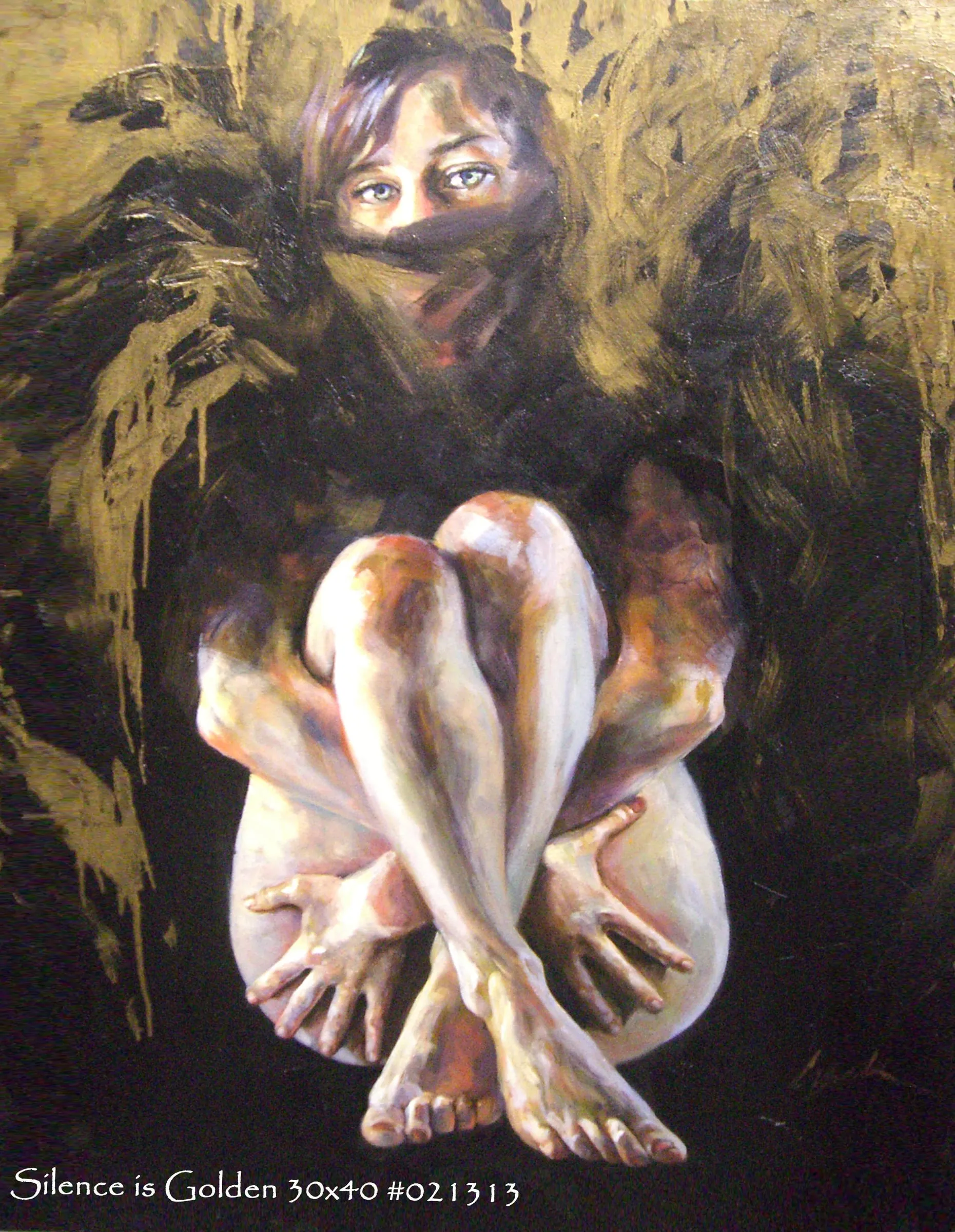 Silence is Golden, oil painting by Colleen Black